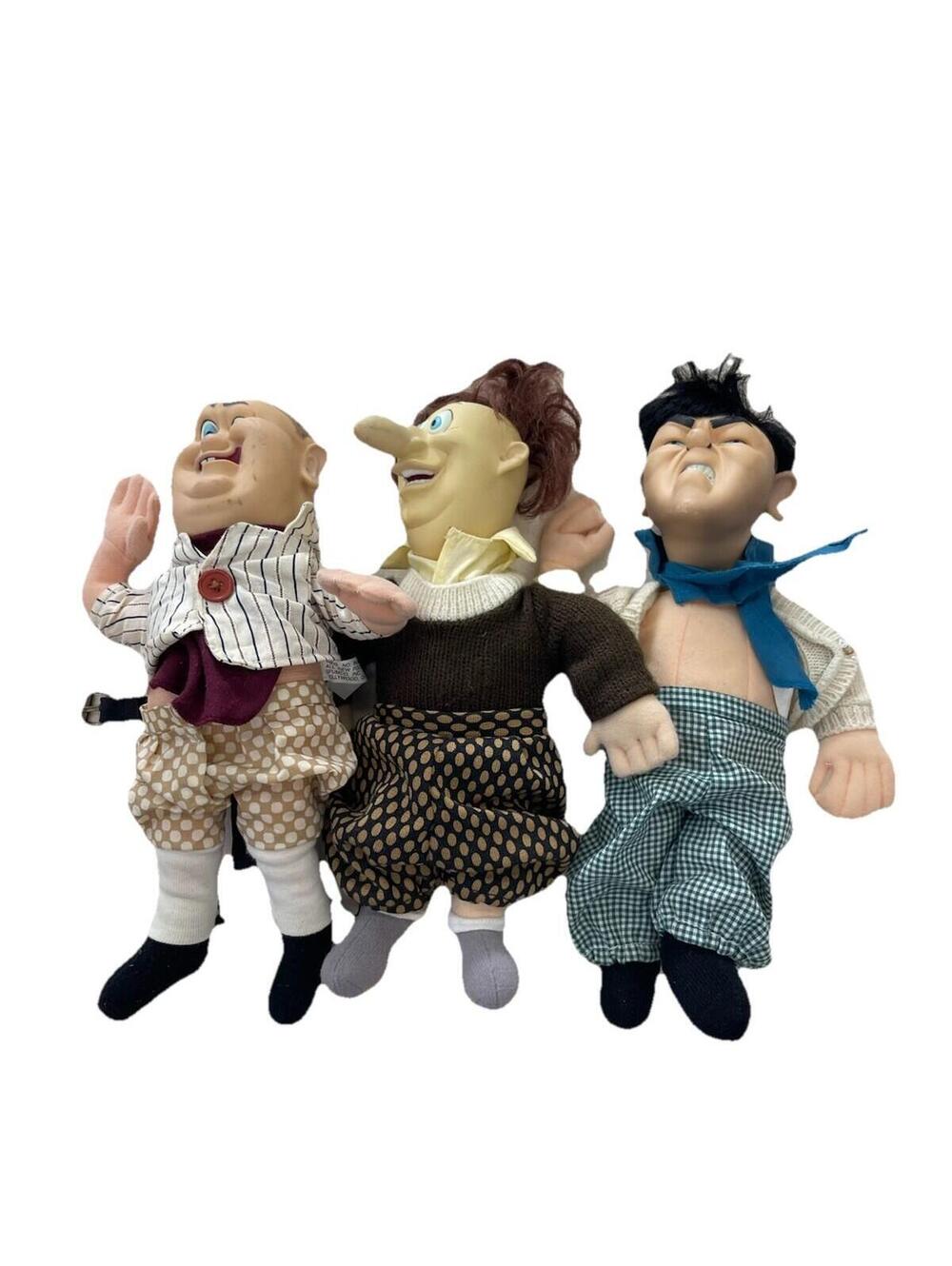 RARE‎ 1997 Spumco Toys Three Stooges Moe Larry Curly Character Dolls Golfing H97